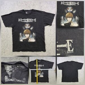 VTG Death Note‎ Shirt Mens Large Black Light Yagami Ryuk Graphic Anime Manga Tee